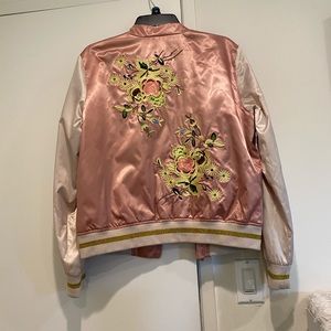 GUESS satin bomber jacket